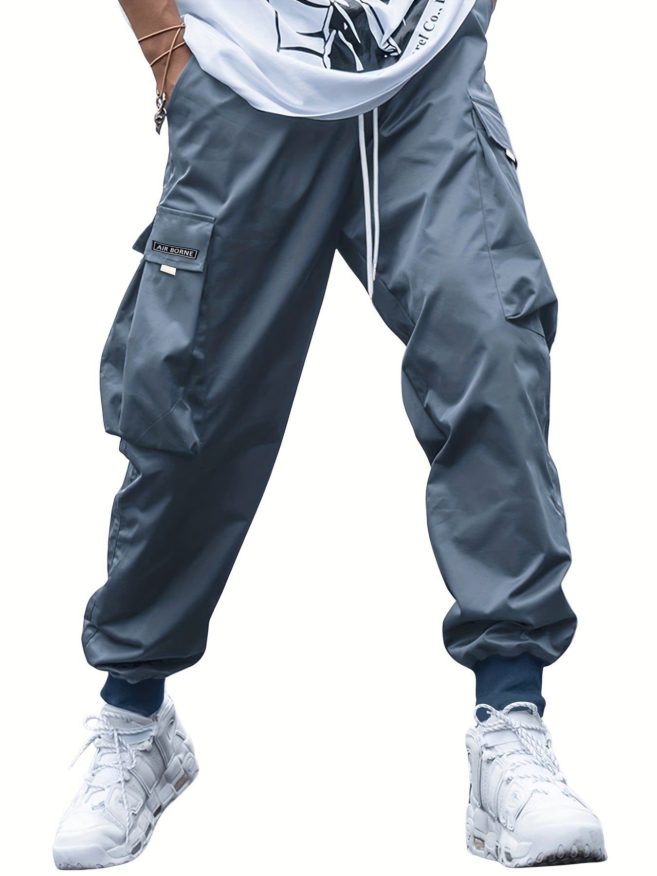Multi-pocket Cargo Pants Men's Casual Hip-Hop Drawstring Trousers Outdoor Streetwear Sports Pant - Velora