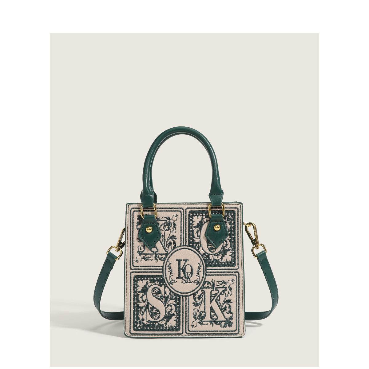 Early Autumn Popular Embroidered Portable Small Square Messenger Bag - Velora