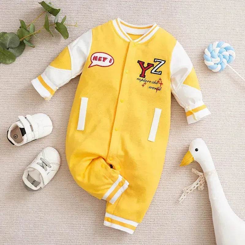 Baby One-piece Spring And Autumn Romper Baseball Uniform cloth - Velora