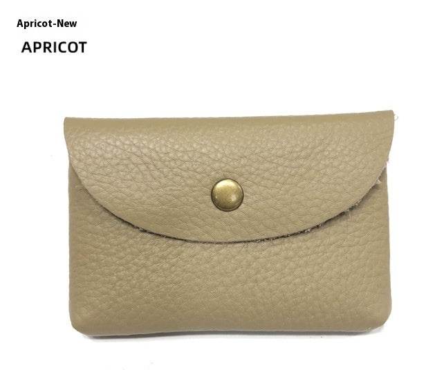 First Layer Cattlehide Leather Fashion Hidden Hook Coin Pocket Card Holder Mini-Portable - Velora