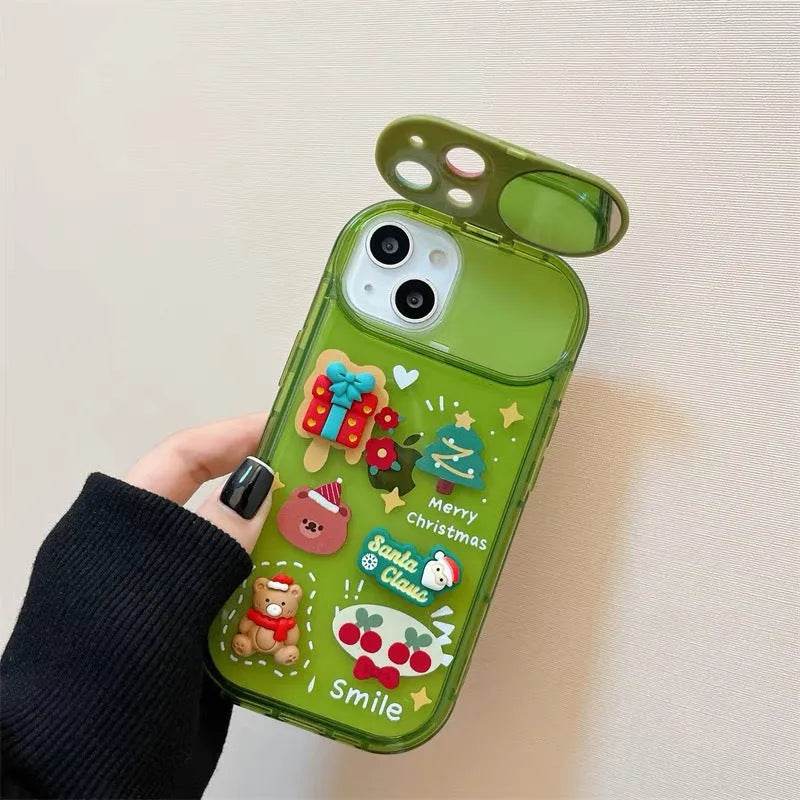 Christmas -Themed Silicone iphone Protective case with pendant girls - Velora