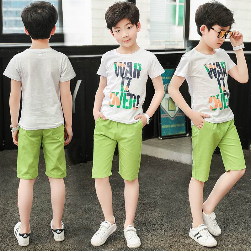 Middle-aged Children's Summer Sports Two-piece Children's Clothing - Velora