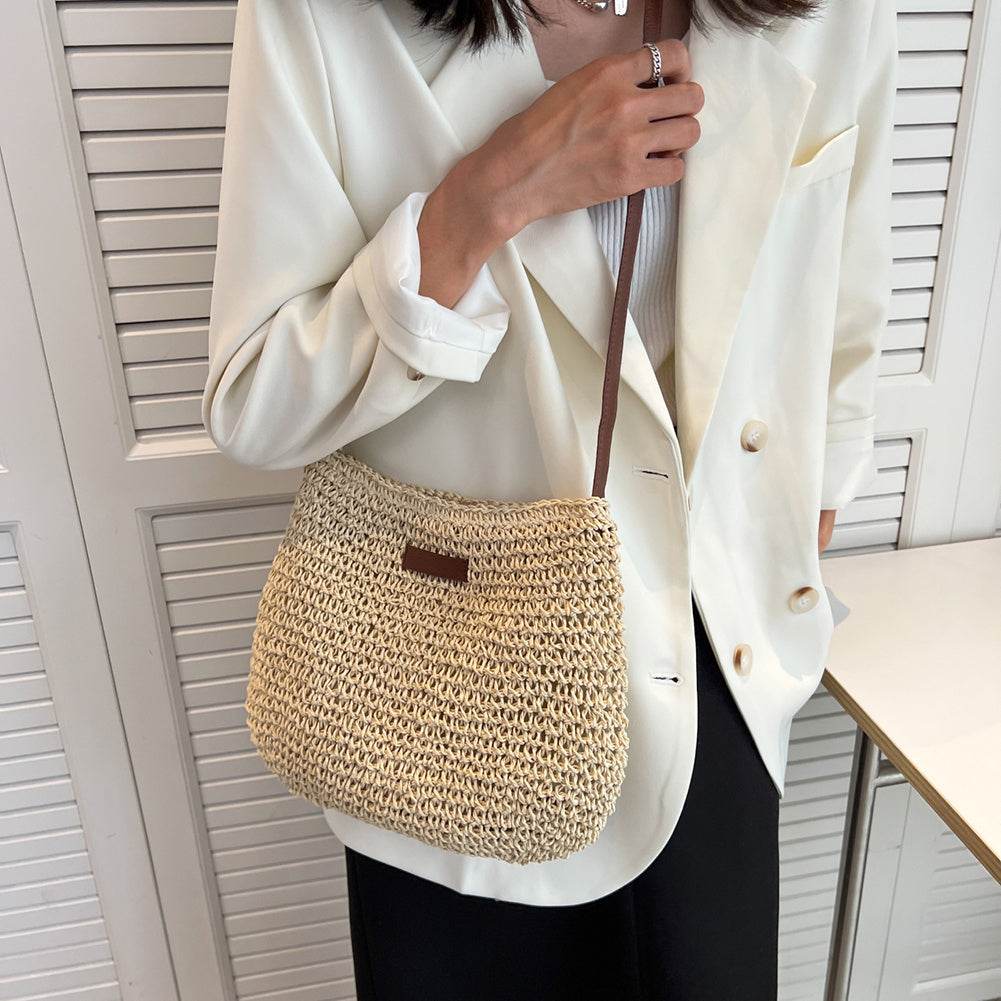 Niche Design Vacation Straw Tote Bag - Velora