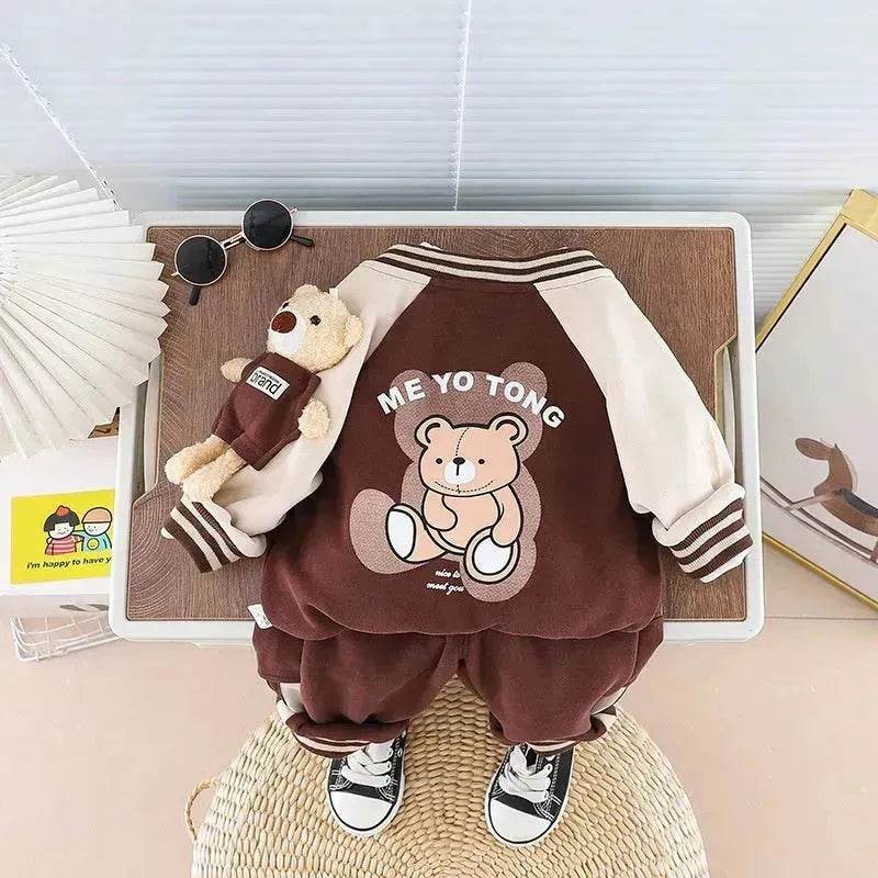 Children Fashionable Long Sleeve Three-piece Sweater Set - Velora