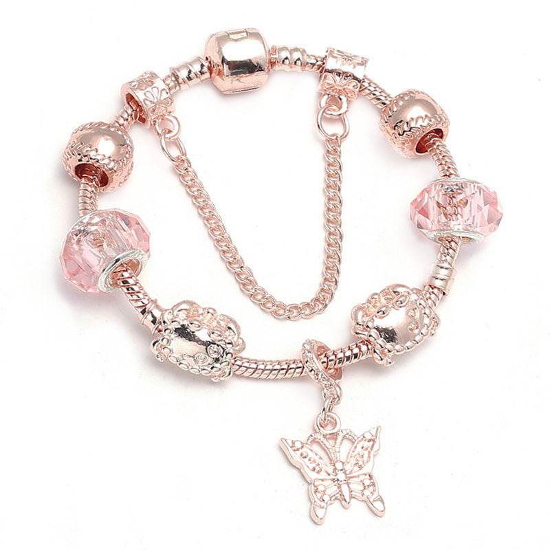 Fashion Love Geometric Rose Gold Bracelet Women's Jewelry - Velora
