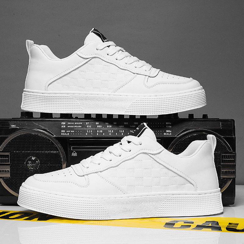 Casual Lace-up Sneakers Men Fashion Breathable Plaid Flats Shoes - Velora