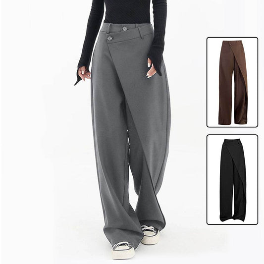 Irregular Wide-leg Pants Ins Fashion Loose Trousers Women's Clothing - Velora