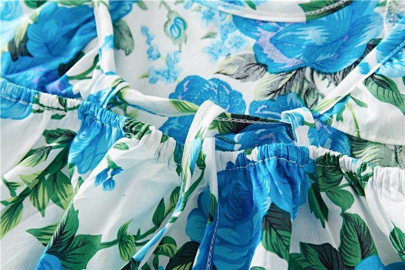 Cotton Baby Ruffled Floral Print Dress - Velora