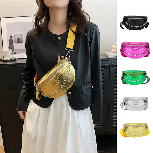 PU Fashion Crossbody Women Chest Bag Stone Pattern One-shoulder Crossbody Bag All-match Messenger Belt Bags - Velora