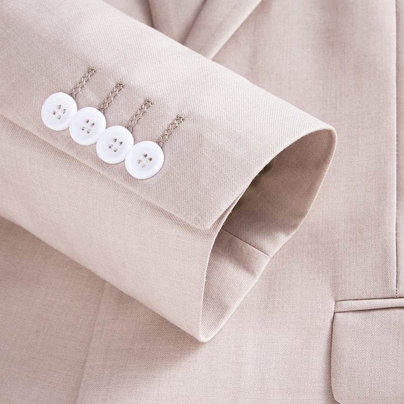 Men's Oversized Double Breasted Solid Color Suit Three Piece Set - Velora