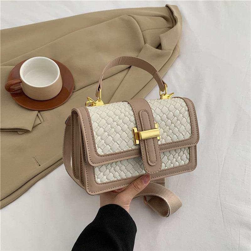 Woven Solid Color Crossbody Small Square Bag - Velora