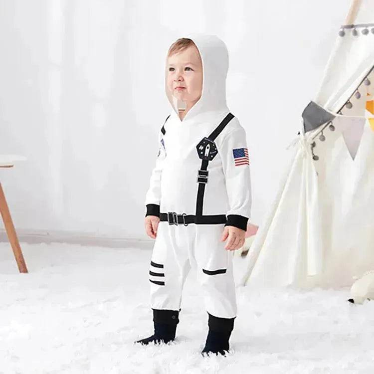 Space Suit Summer Long-sleeved Jumpsuit Holiday Pullover Clothes Baby boy Astronaut costume - Velora