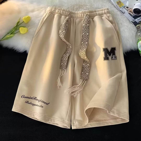 American High Street Fashionable Large Trunks Loose Sports And Leisure Middle Pants - Velora