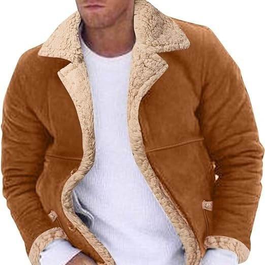 Fashion Men's Fur Integrated Fleece-lined Padded Jacket - Velora