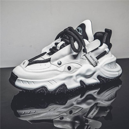 Men's Cross-tied White Casual Shoes - Velora