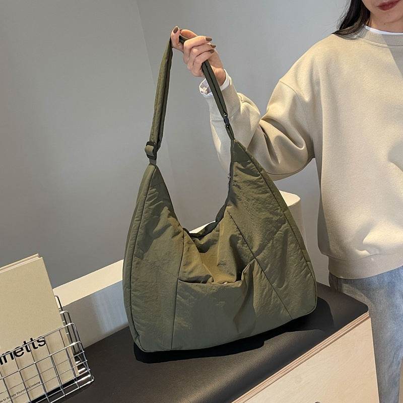 Cotton-padded Korean Casual Shoulder Bag - Velora