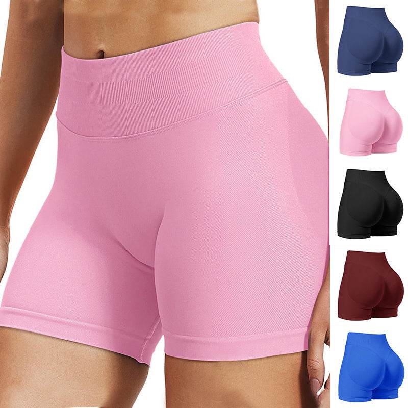 High Waist Yoga Shorts Tight Hip Raise Seamless Quick-drying Pants For Sports Fitness - Velora