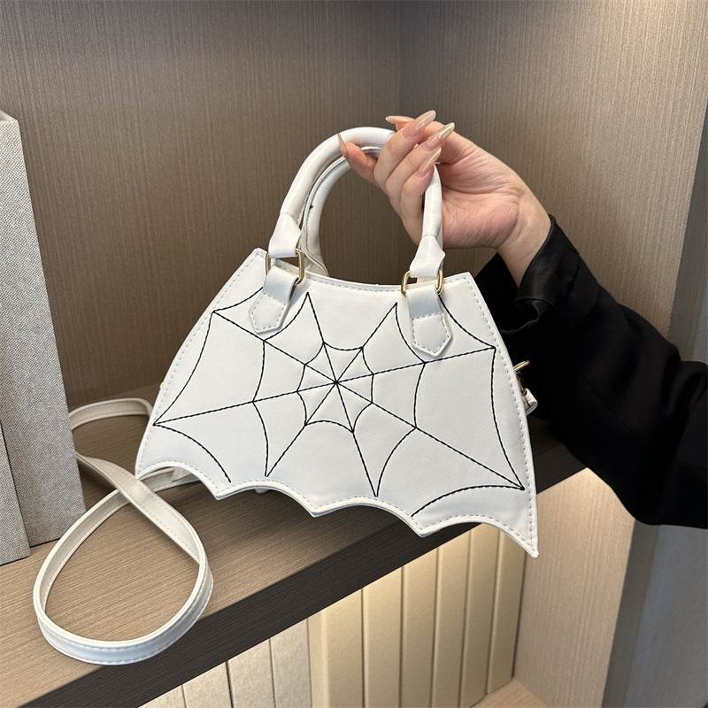 Halloween Spider Web Saddle Bags Fashion Personality Crossbody Shoulder Bag With Handle Women's Handbags - Velora