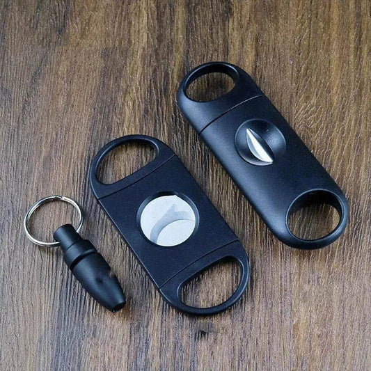 3pcs Cigar Cutter and Punches Set V-Cut Sharp Stainless Steel Scissors - Velora