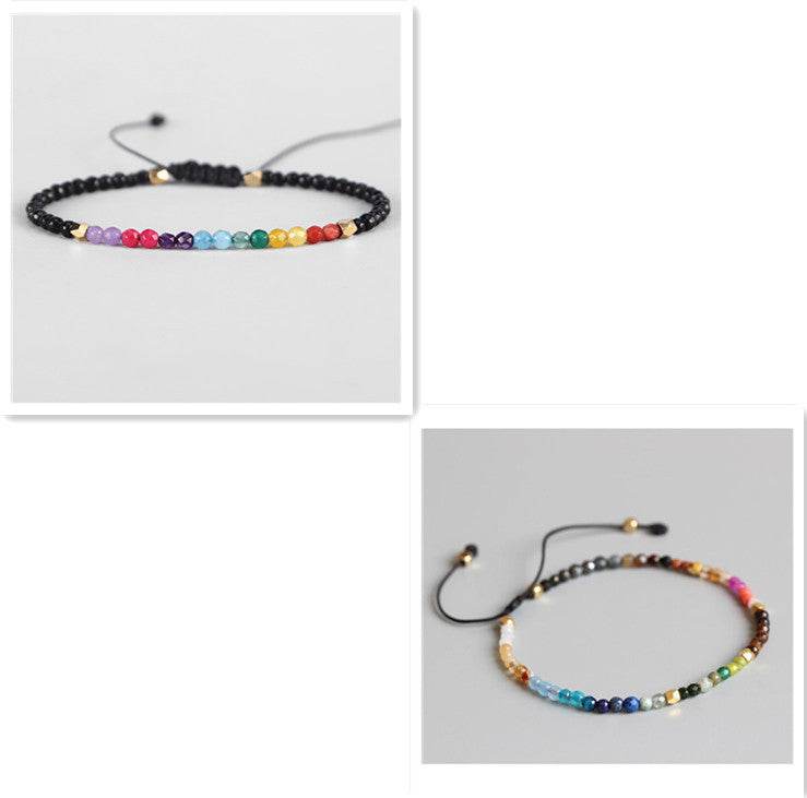 12 Constellation Lucky Stone 3MM Seven Chakra Bracelet - Velora