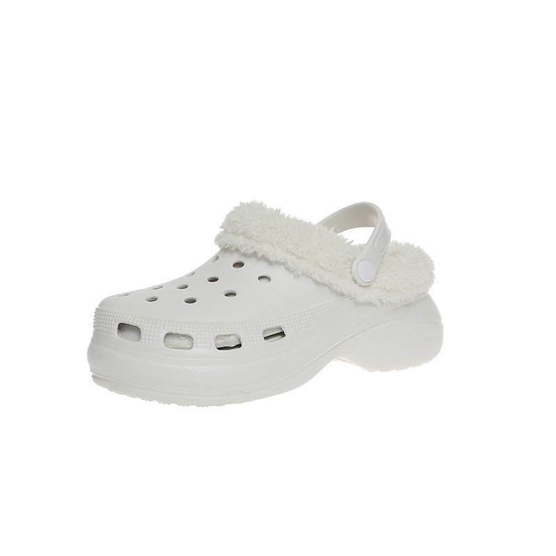 Cotton Slippers Women's Autumn And Winter Non-slip Soft Sole Platform Heel - Velora