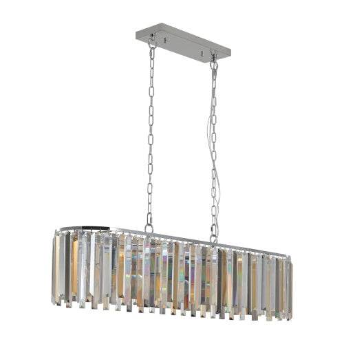 Modern Oval Crystal Chandelier Luxury Home Decor Fixtures- Bulb is not included - Velora