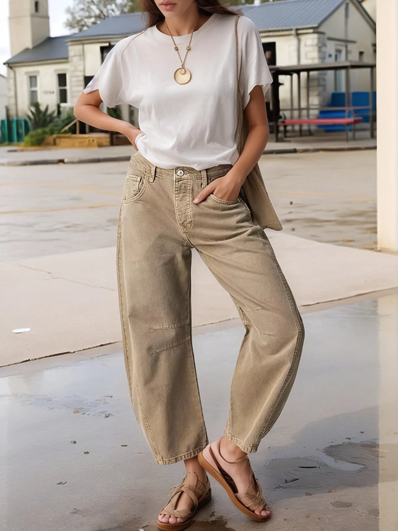 Wide Leg Relaxed Fit Jeans - Velora