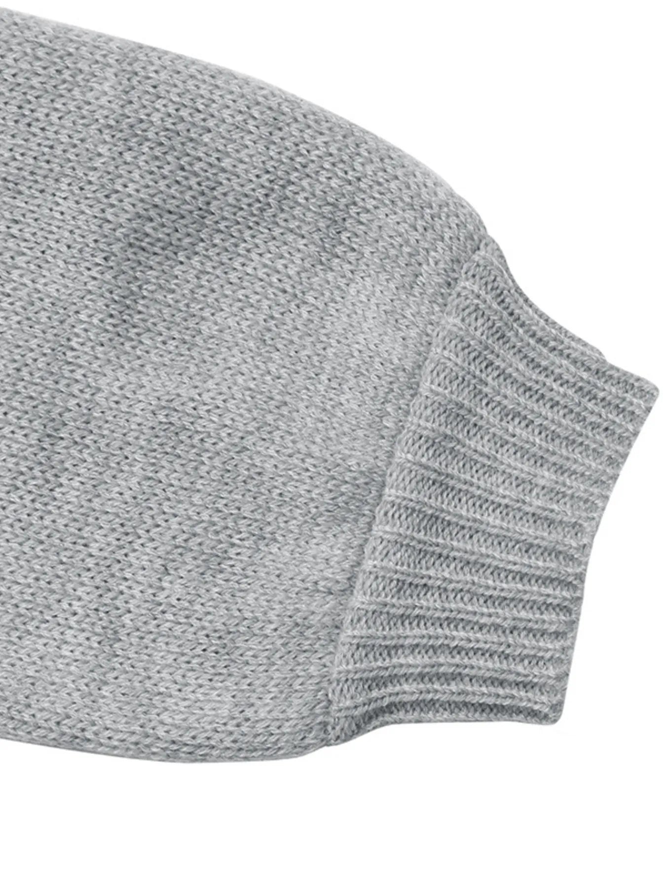 Flower Round Neck Long Sleeve Sweater - Velora