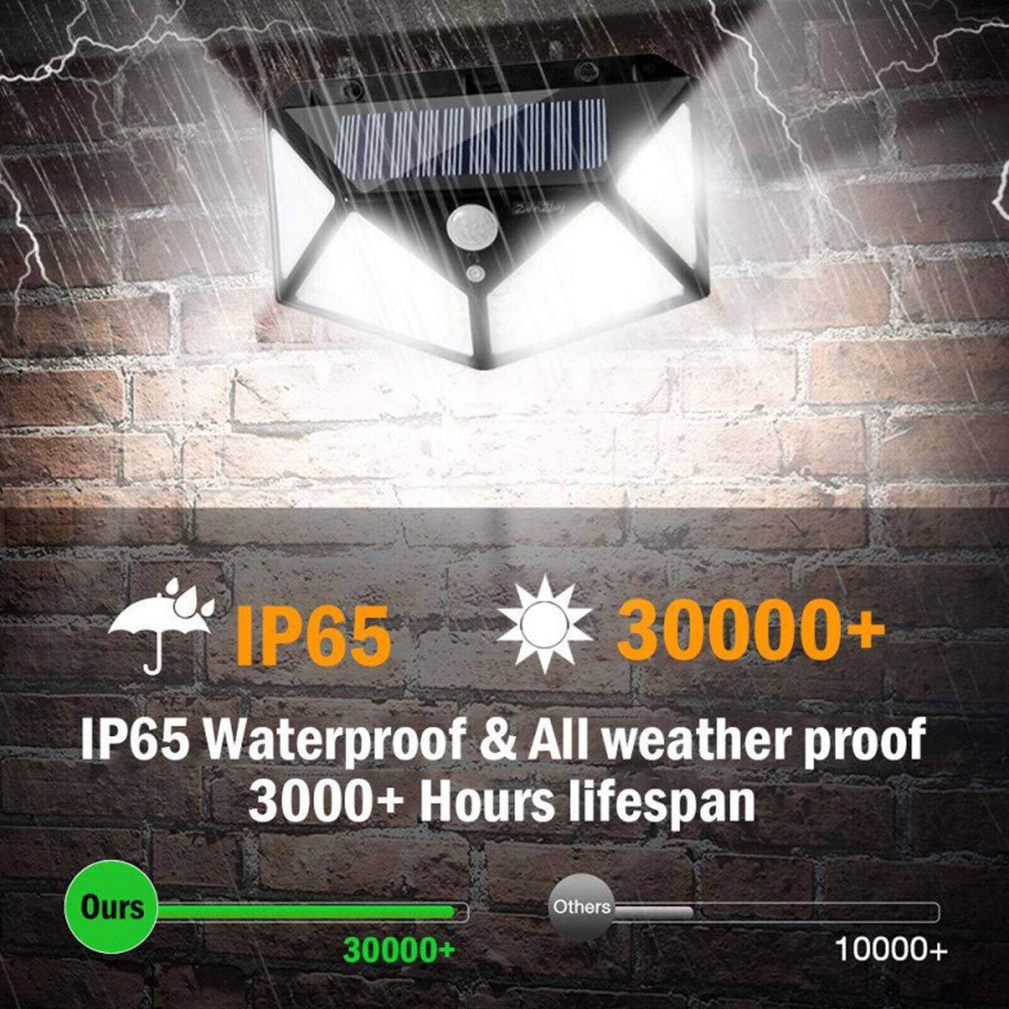4X Solar Power PIR Motion Sensor Wall Lights LED Outdoor Garden Security Lamp - Velora