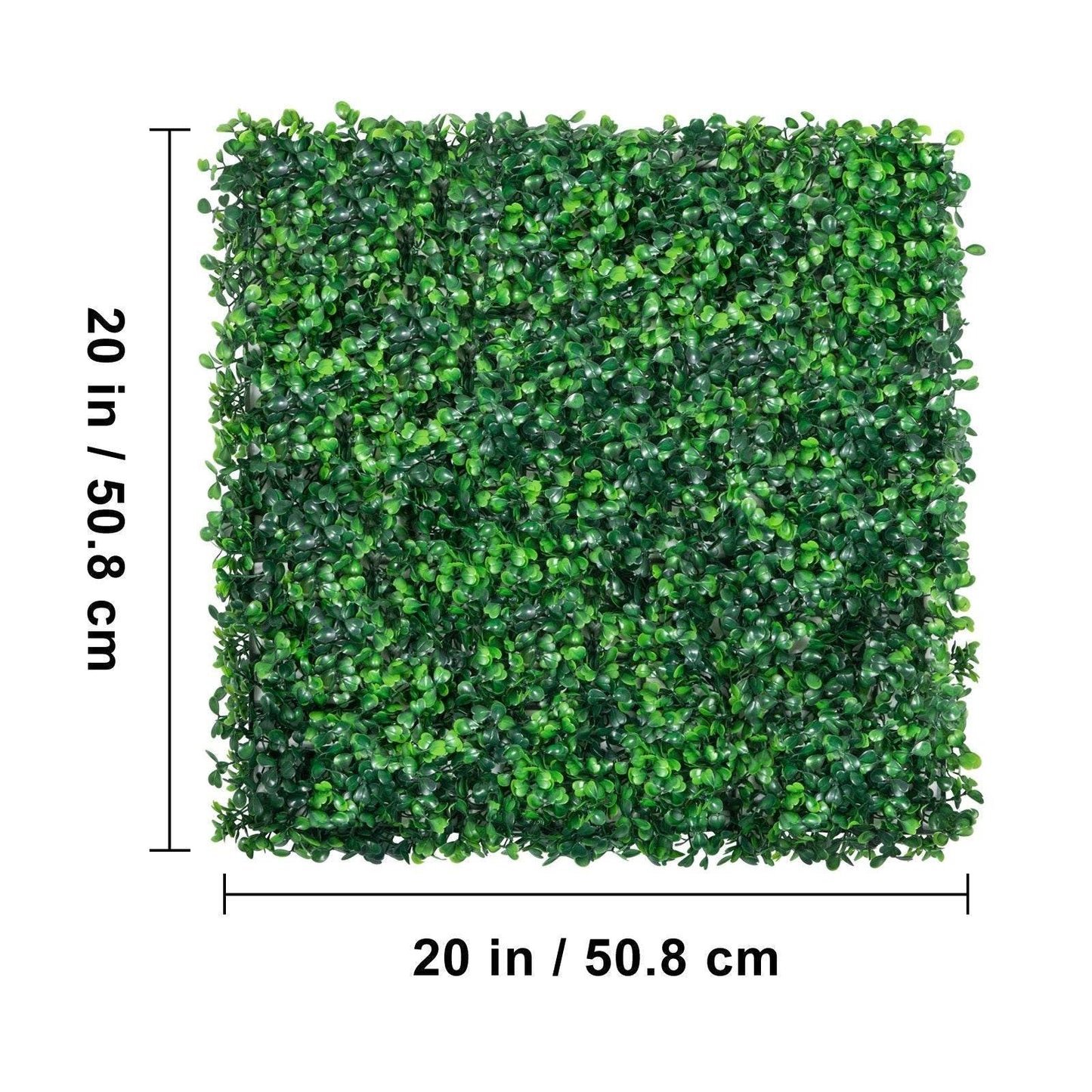 24 pcs 20 x 20 Artificial Boxwood Hedge Wall Green Panel - Velora