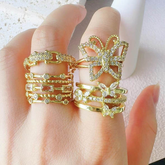 European And American Retro Affordable Luxury Personality Butterfly Opening Ring High Sense - Velora