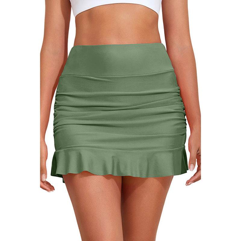 All-matching Pleating Ruffled Short Shorts Women - Velora