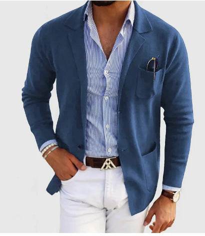 Men's Spring Leisure Printed Double Button Suit Jacket - Velora