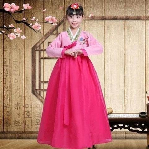 Clothing Korean Photography Children's Minority Performance Girls Dance Costume Hanbok - Velora