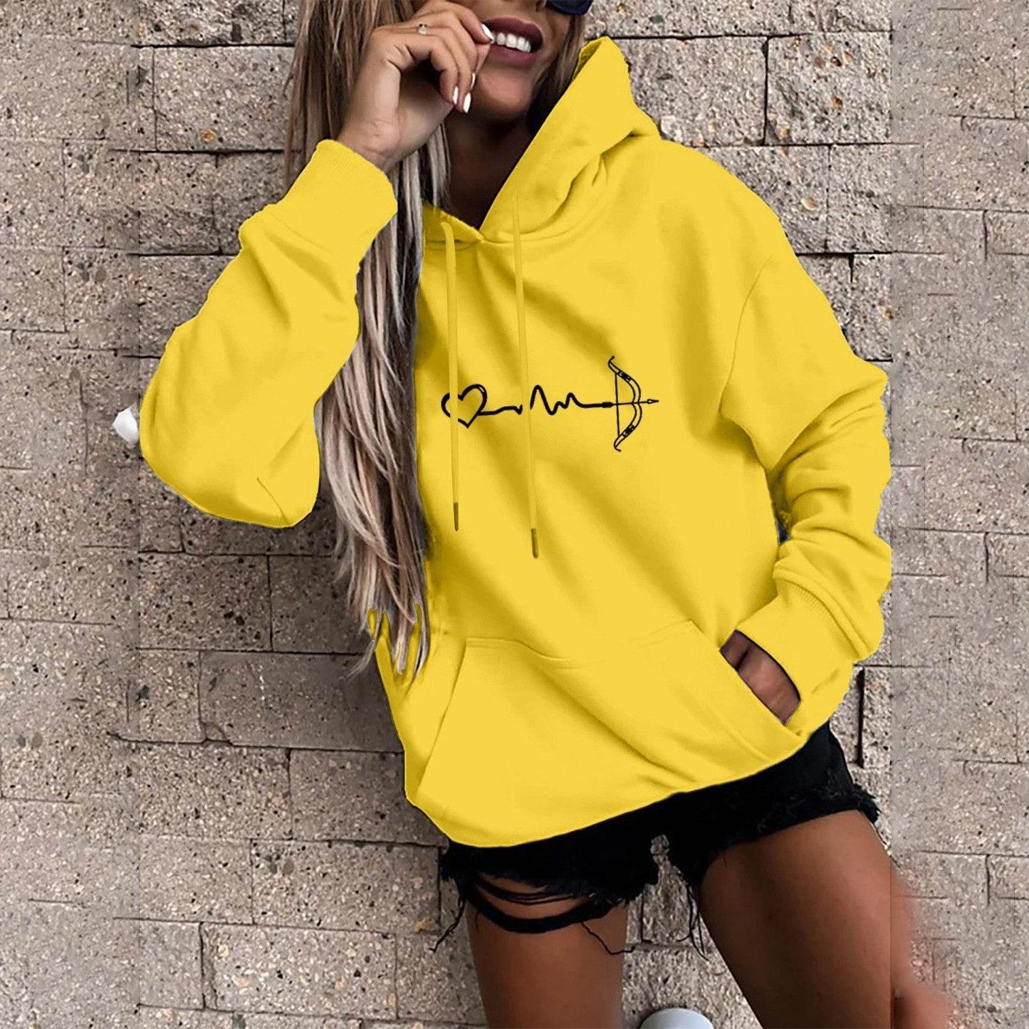 Fleece-lined Hoodie Sweater Couple's Tops Loose - Velora