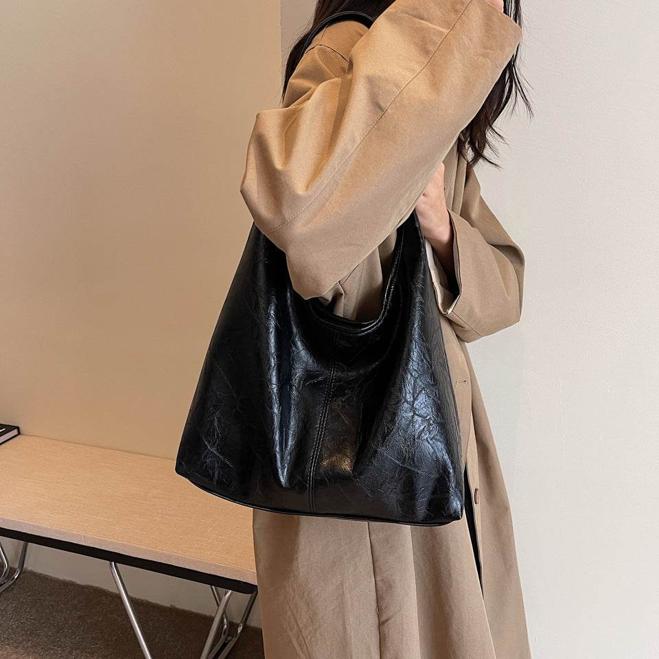 Fashion Womens Shoulder Bag Vintage Designer Large Capacity Casual Tote Bag Autumn And Winter Fashion Handbag - Velora
