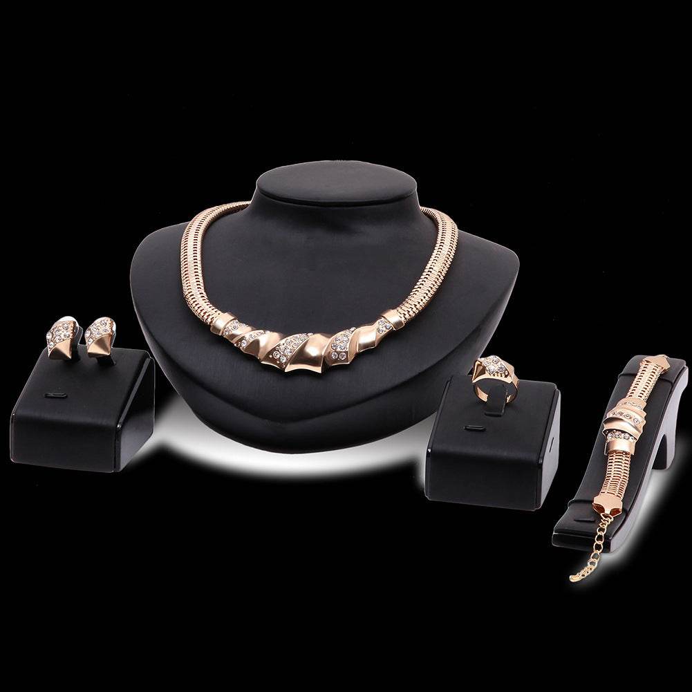 Necklace Earrings Jewelry Four-piece Set - Velora