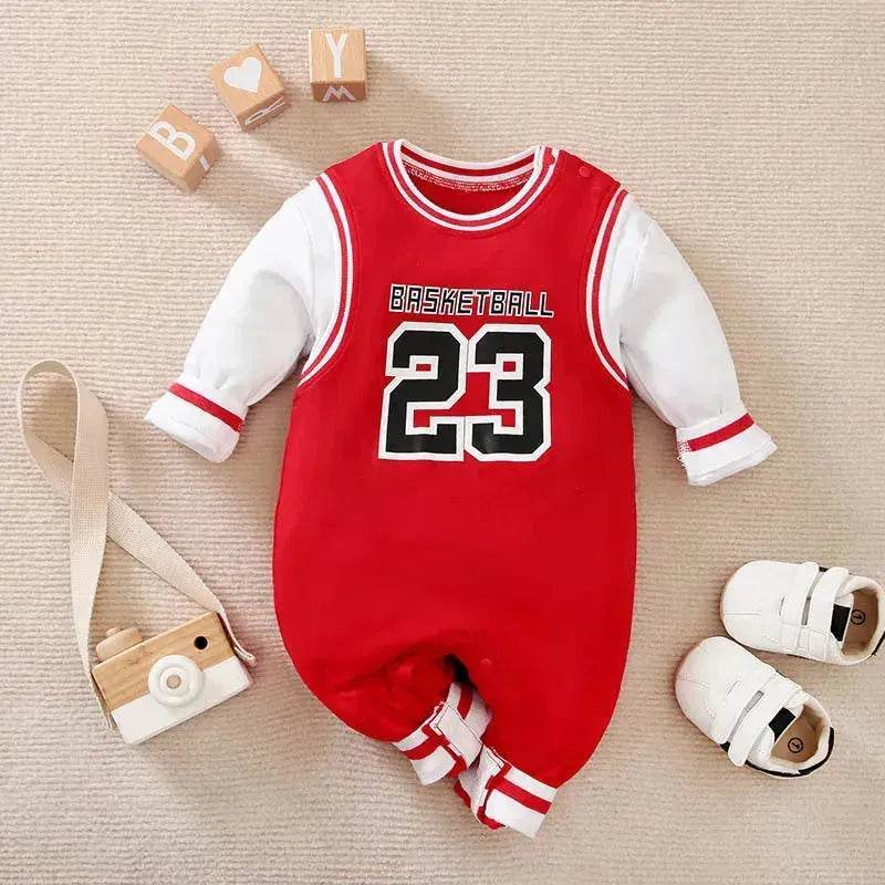 Baby One-piece Spring And Autumn Romper Baseball Uniform cloth - Velora