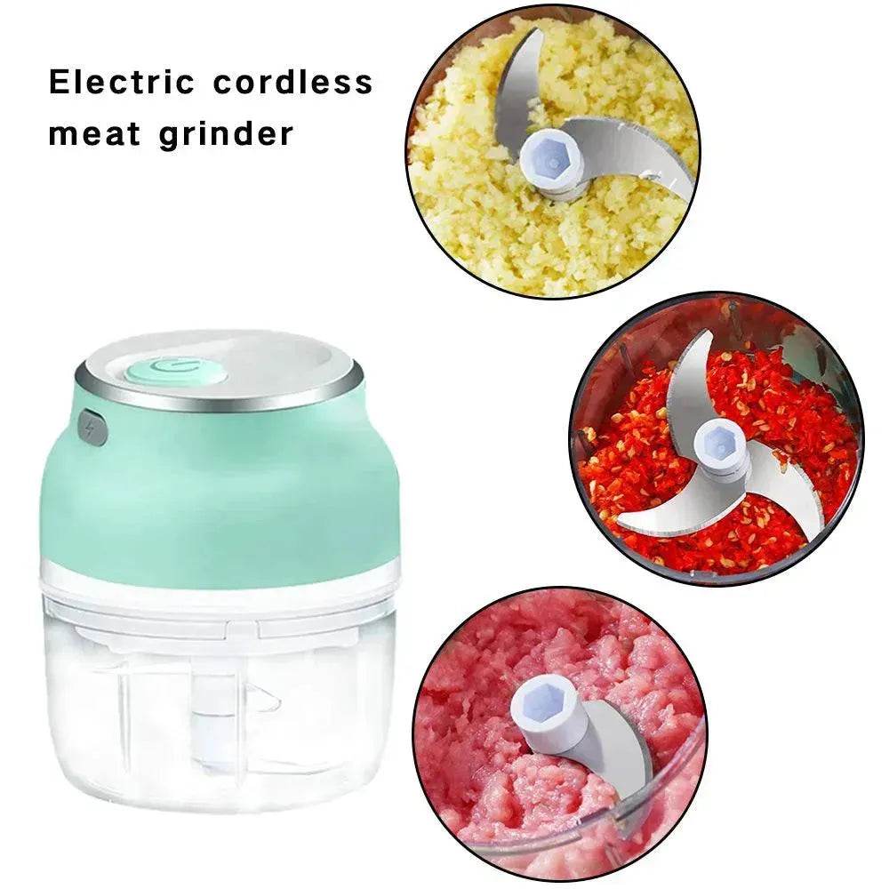 Electric Mini Garlic Masher Small Household Appliances Meat Grinder - Velora