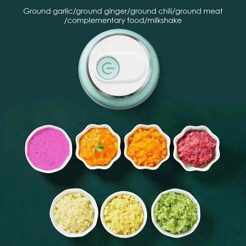 Electric Mini Garlic Masher Small Household Appliances Meat Grinder - Velora