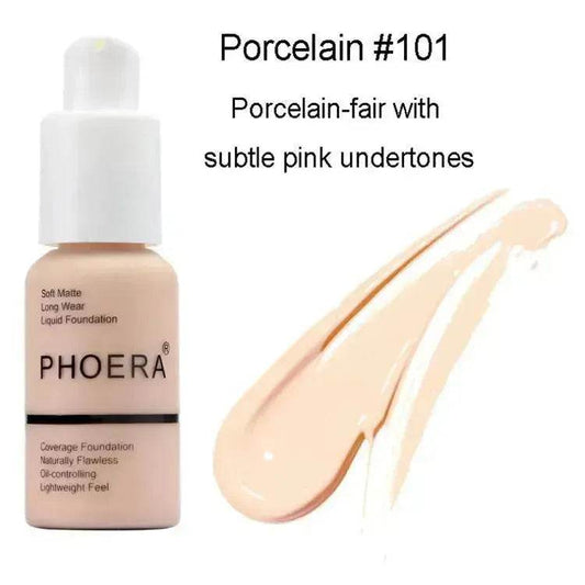 Explosive Press Type Oil Control Natural Color Matte Concealer Foundation Cream - Velora