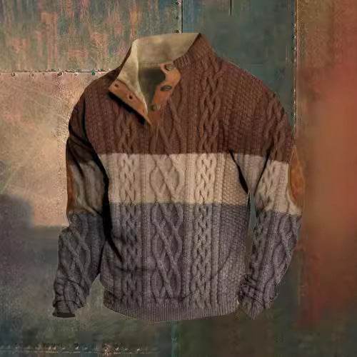 3D Sweater Hot Digital Printing Stand Collar Men's Clothing - Velora