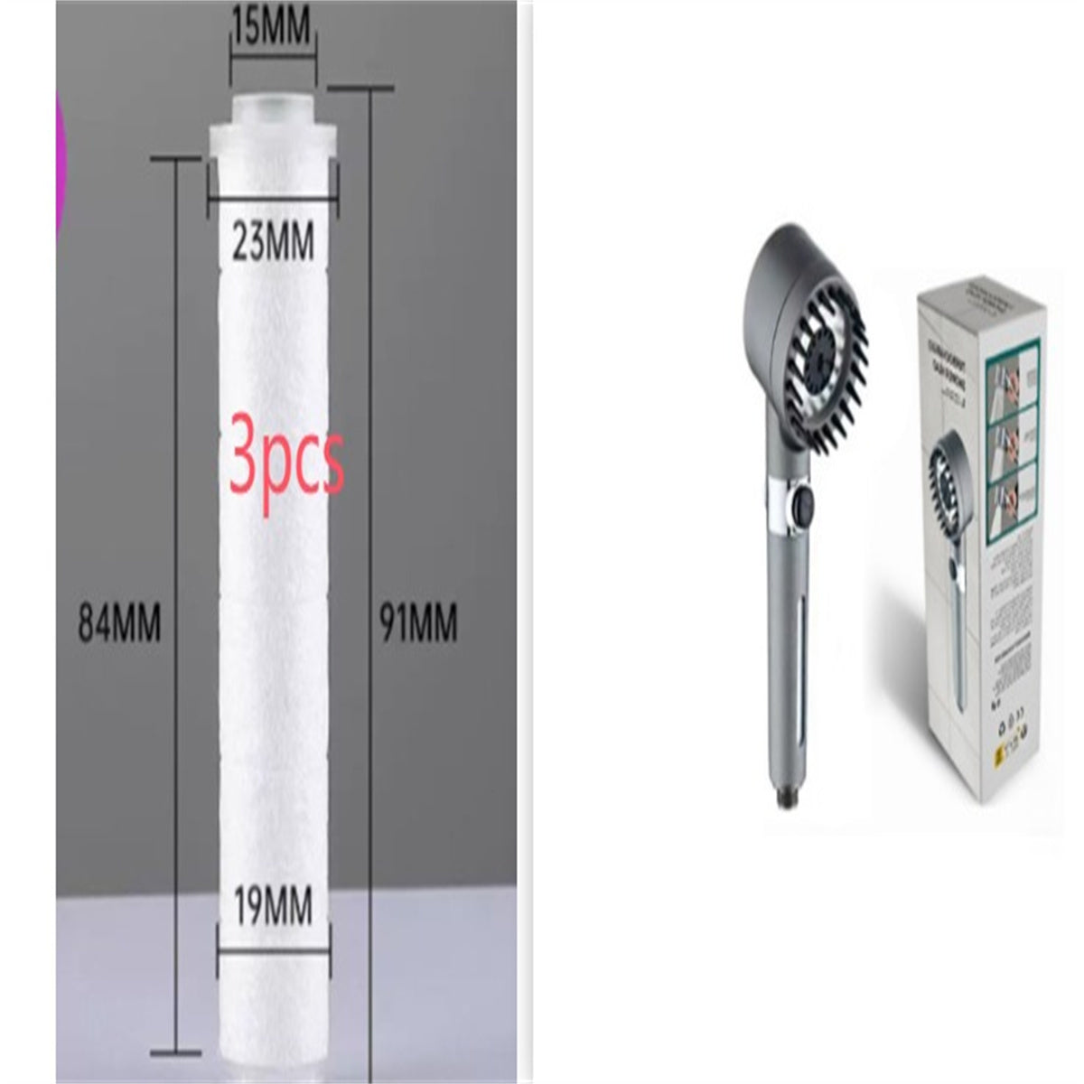 3 Modes Shower Head High Pressure Showerhead https://like2b-uy