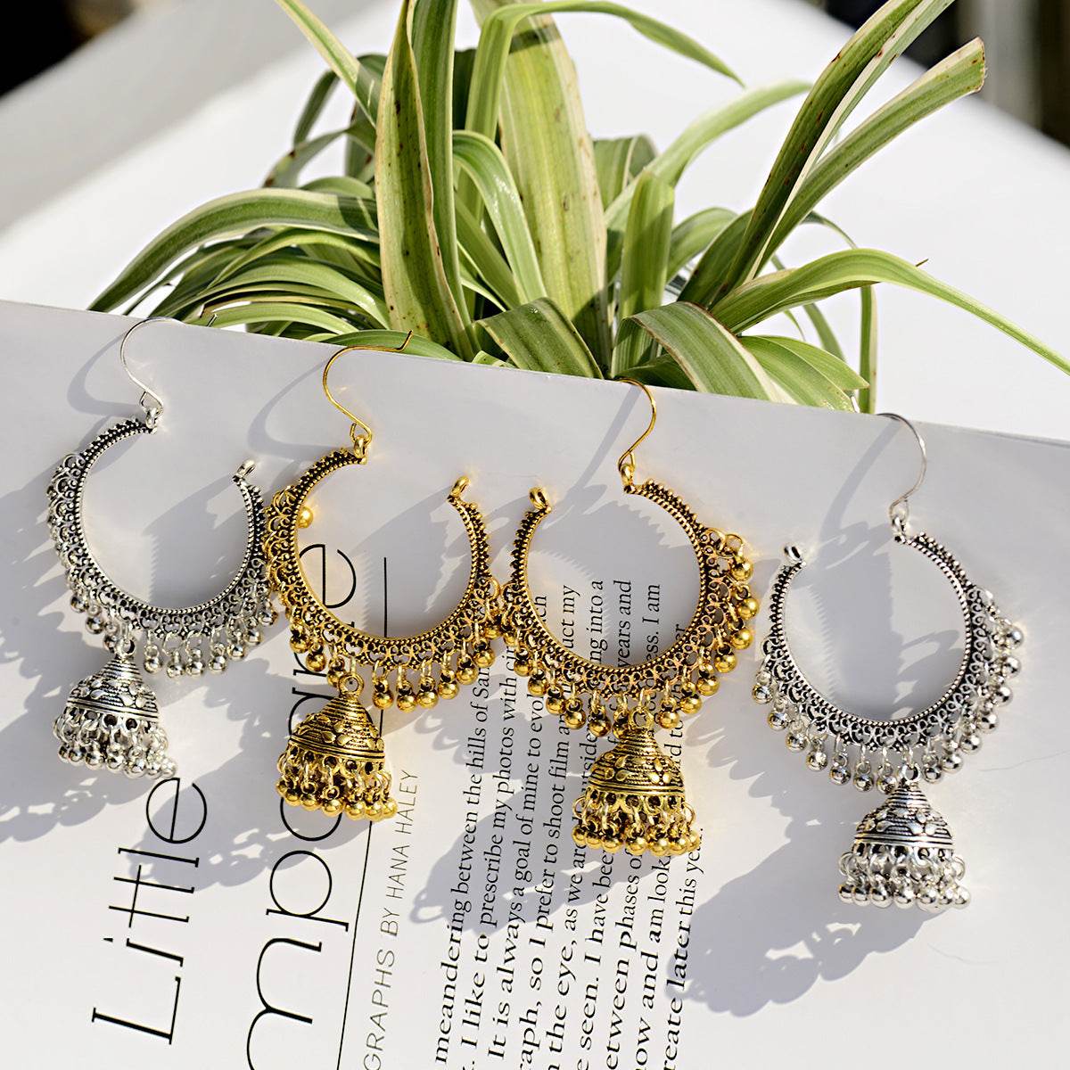 Creative Metal Tassel Earrings Bohemian India Nepal Retro - Velora