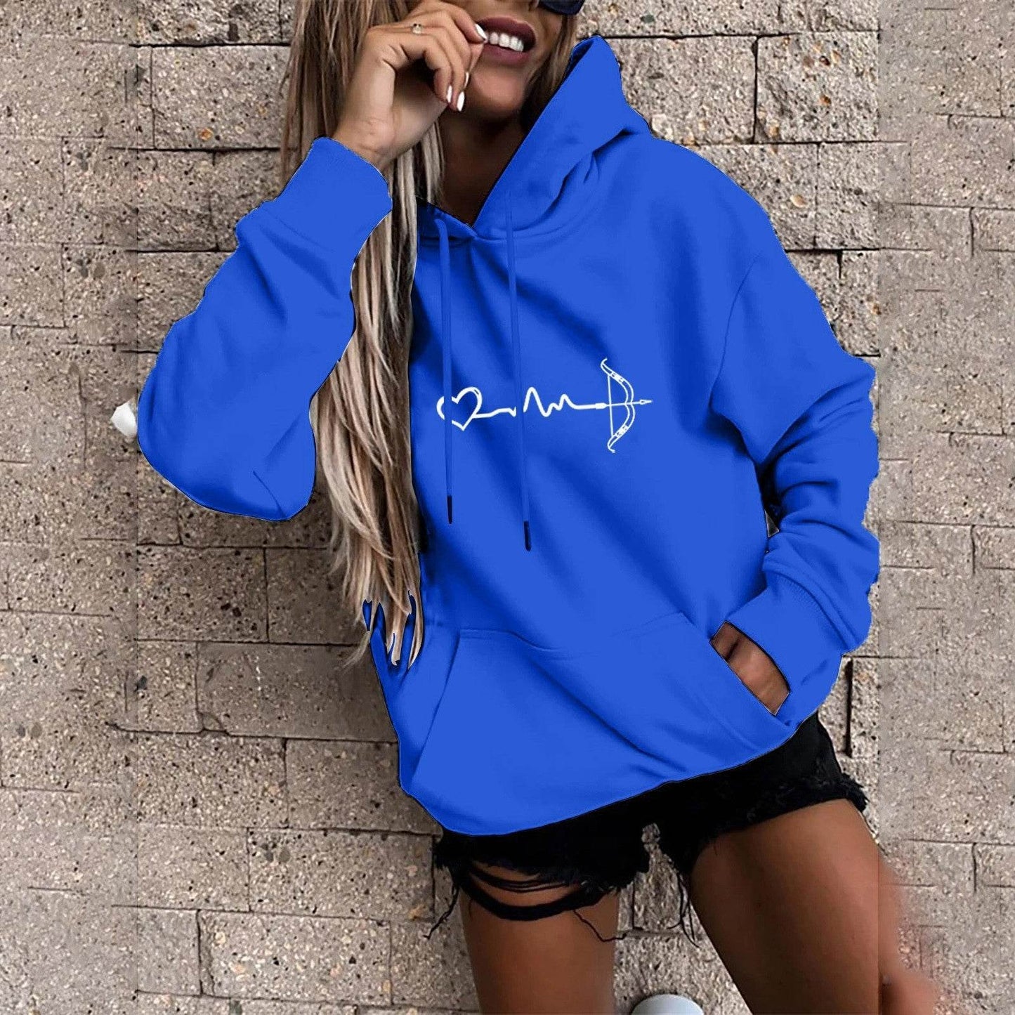 Fleece-lined Hoodie Sweater Couple's Tops Loose - Velora