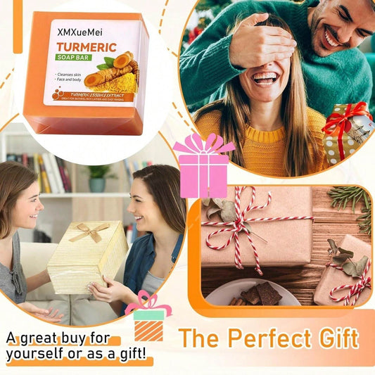 Body Face Brightening Turmeric Hyperpigmentation Bar Soap - Velora