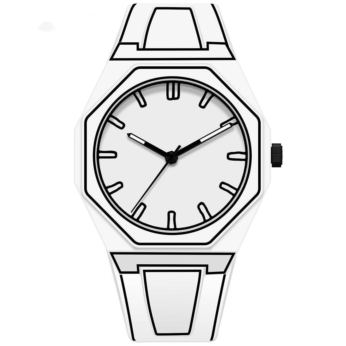 Men's Quartz Silicone Dial Waterproof Watch - Velora