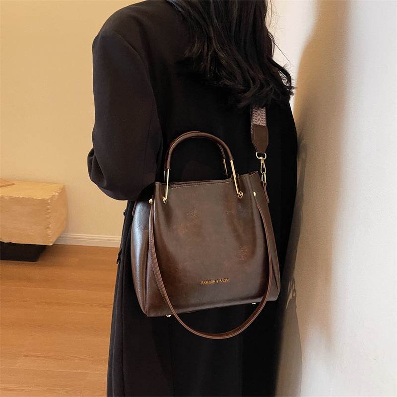 Retro Large Capacity Hand-held Tote Bag Casual Crossbody - Velora