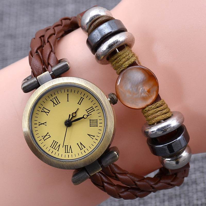 Vintage Craft Bracelet Watch Women's Fashion Twist - Velora