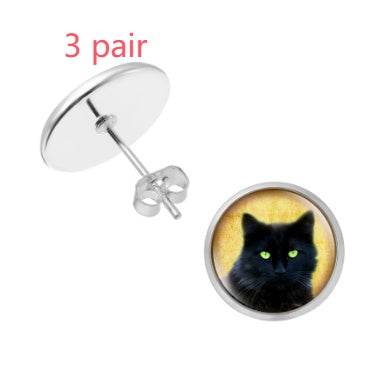 Personalised Pet Photo Earrings Customized Photo And Image Creative Earrings Personality Photo Family Photo Baby Child Dad Mom Brothers Sisters Parents Family Portrait Stud Earrings Customize - Velora